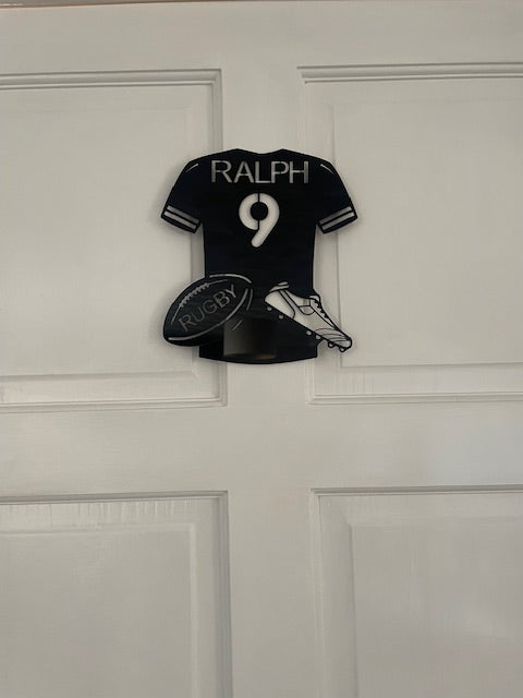Rugby shirt door sign/wall art