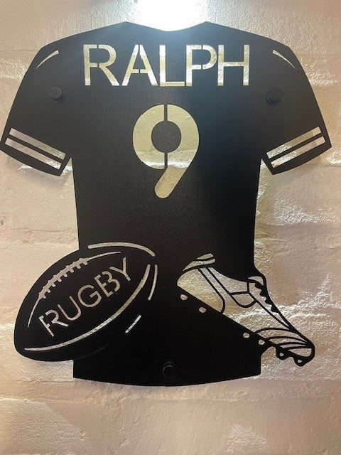 rugby shirt personalised name and number