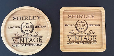 Birthday Year 'Vintage' coaster