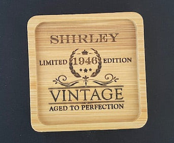 Birthday Year 'Vintage' coaster