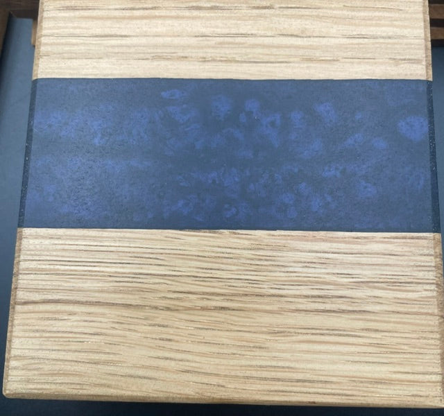 Resin/oak coaster