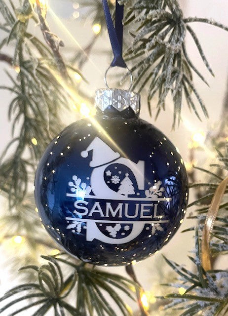 Christmas Alphabet bauble 6cm