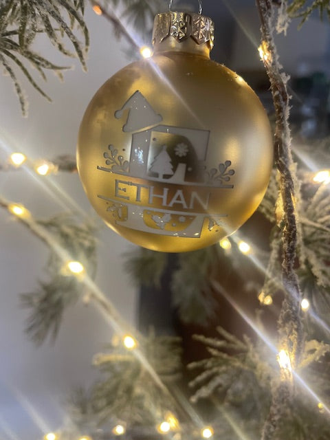 Christmas Alphabet bauble 6cm