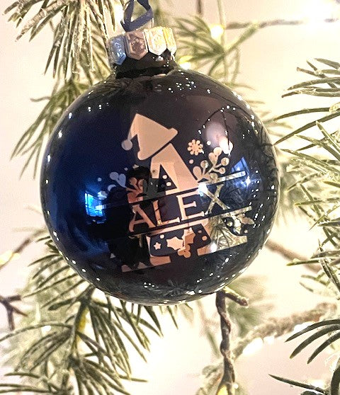 Christmas Alphabet Bauble 7 cm