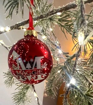 Christmas Alphabet Bauble 7 cm