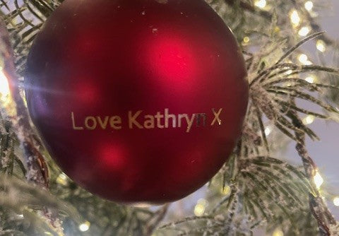 Personalised 8cm glass Christmas bauble
