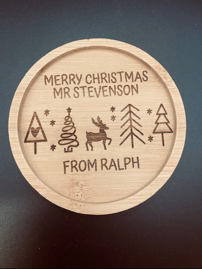 Personalised festive beer glass