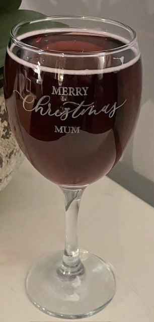 Festive wine glass