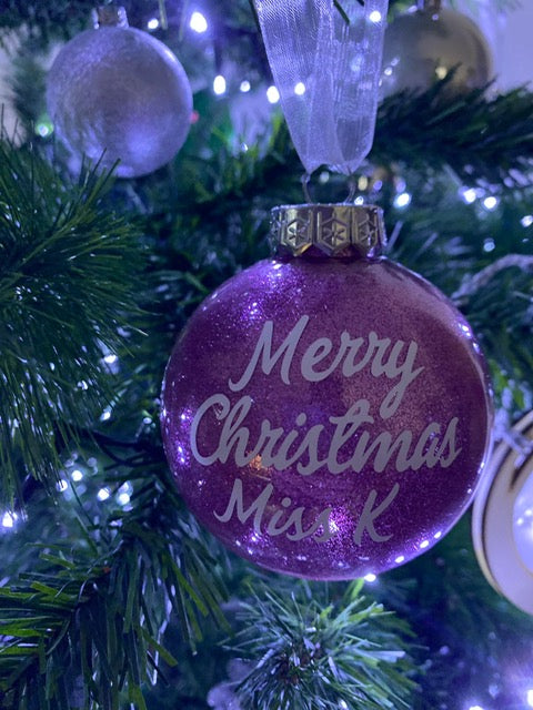 Glitter bauble